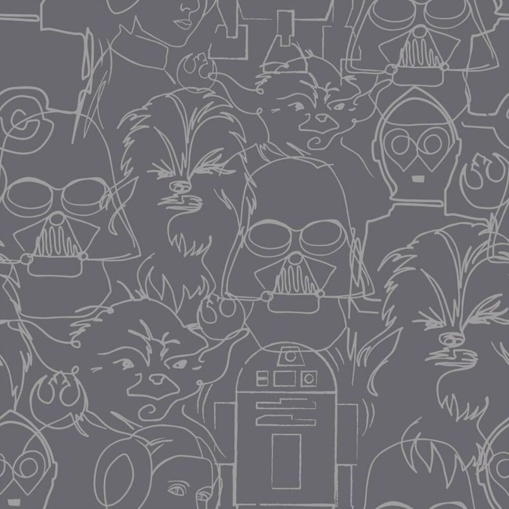 Open Box - RoomMates -  Star Wars Saga Line Sketches Peel and Stick Kids' Wall